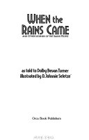 When the Rains Came and Other Legends of the Salish People cover