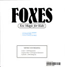 Foxes for Kids/Fox Magic for Kids cover
