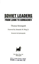 Soviet Leaders from Lenin to Gorbachev cover
