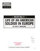 Life of an American Soldier in Europe cover