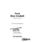 Young Davy Crockett: Frontier Pioneer cover