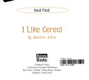 I Like Cereal cover