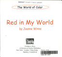Red in My World cover