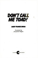 Don't Call Me Toad! cover