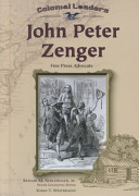 John Peter Zenger: Free Press Advocate cover