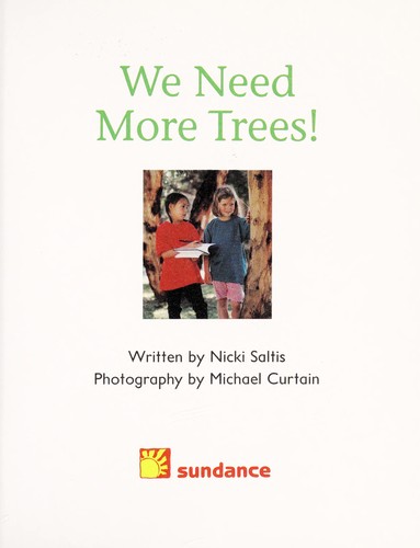 We Need More Trees! cover
