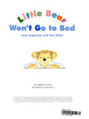 Little Bear Won't Go to Bed cover