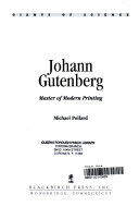 Johann Gutenberg: Master of Modern Printing cover
