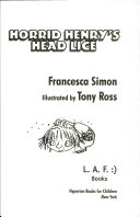 Horrid Henry's Head Lice cover