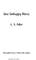 One Unhappy Horse cover