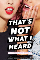 That's Not What I Heard cover