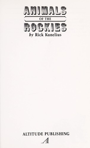 Animals of the Rockies cover