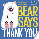 Bear Says "Thank You" cover