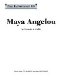 The Importance of Maya Angelou cover