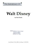 The Importance of Walt Disney cover
