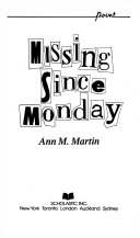 Missing Since Monday cover