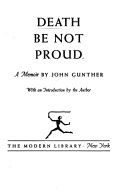 Death Be Not Proud cover