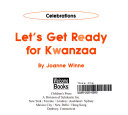 Let's Get Ready for Kwanzaa cover
