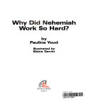 Why Did Nehemiah Work So Hard? cover