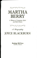 Martha Berry, A Woman of Courageous Spirit and Bold Dreams cover