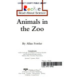 Animals in the Zoo cover
