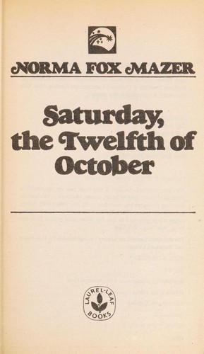 Saturday, the Twelfth of October cover