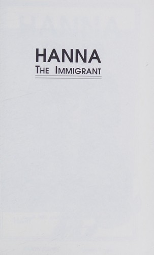 Hanna, the Immigrant cover