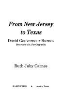 David Burnet cover