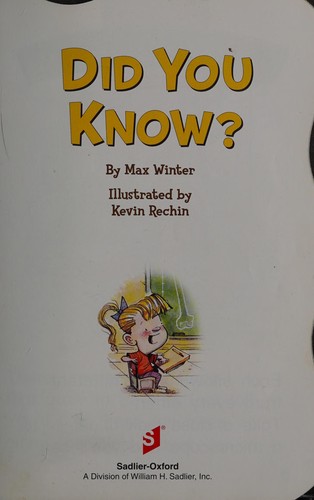 Did You Know? cover