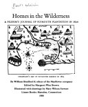 Homes in the Wilderness: A Pilgrim's Journal of Plymouth Plantation in 1620 cover