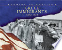 Greek Immigrants, 1890-1920 cover