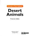 Desert Animals cover
