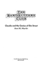 Claudia and the Genius of Elm Street cover