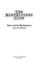 Dawn and the Big Sleepover cover