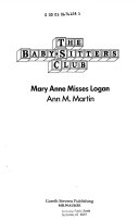 Mary Anne Misses Logan cover