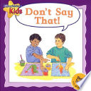 Don't Say That! cover