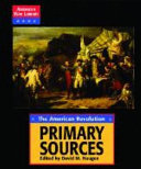 Primary Sources (American Revolution) cover