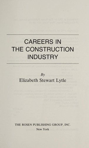 Exploring Careers in the Construction Industry cover