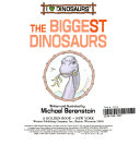 The Biggest Dinosaurs cover