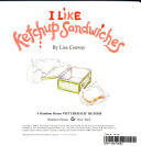 I Like Ketchup Sandwiches cover