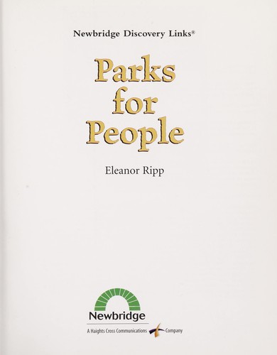 Parks for People cover
