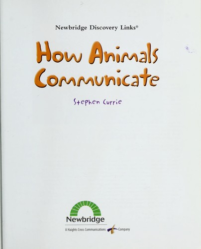 How Animals Communicate cover