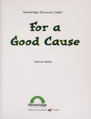 For a Good Cause cover