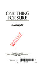 One Thing for Sure cover
