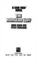 The Romulan Way cover