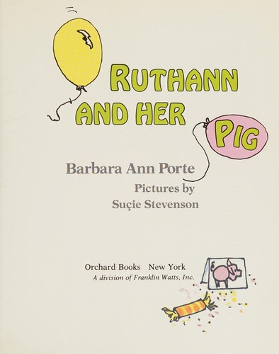Ruthann and Her Pig cover