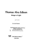 Thomas Alva Edison: Bringer of Light cover