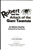 Robert and the Attack of the Giant Tarantula cover