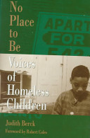No Place to Be: Voices of Homeless Children cover