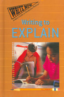 Writing to Explain cover